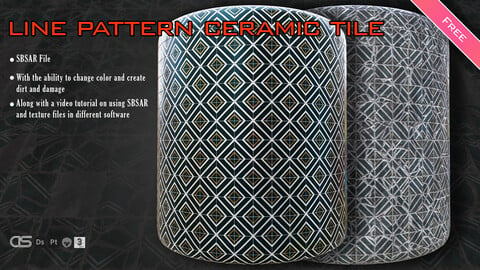 line pattern ceramic tile vol 03