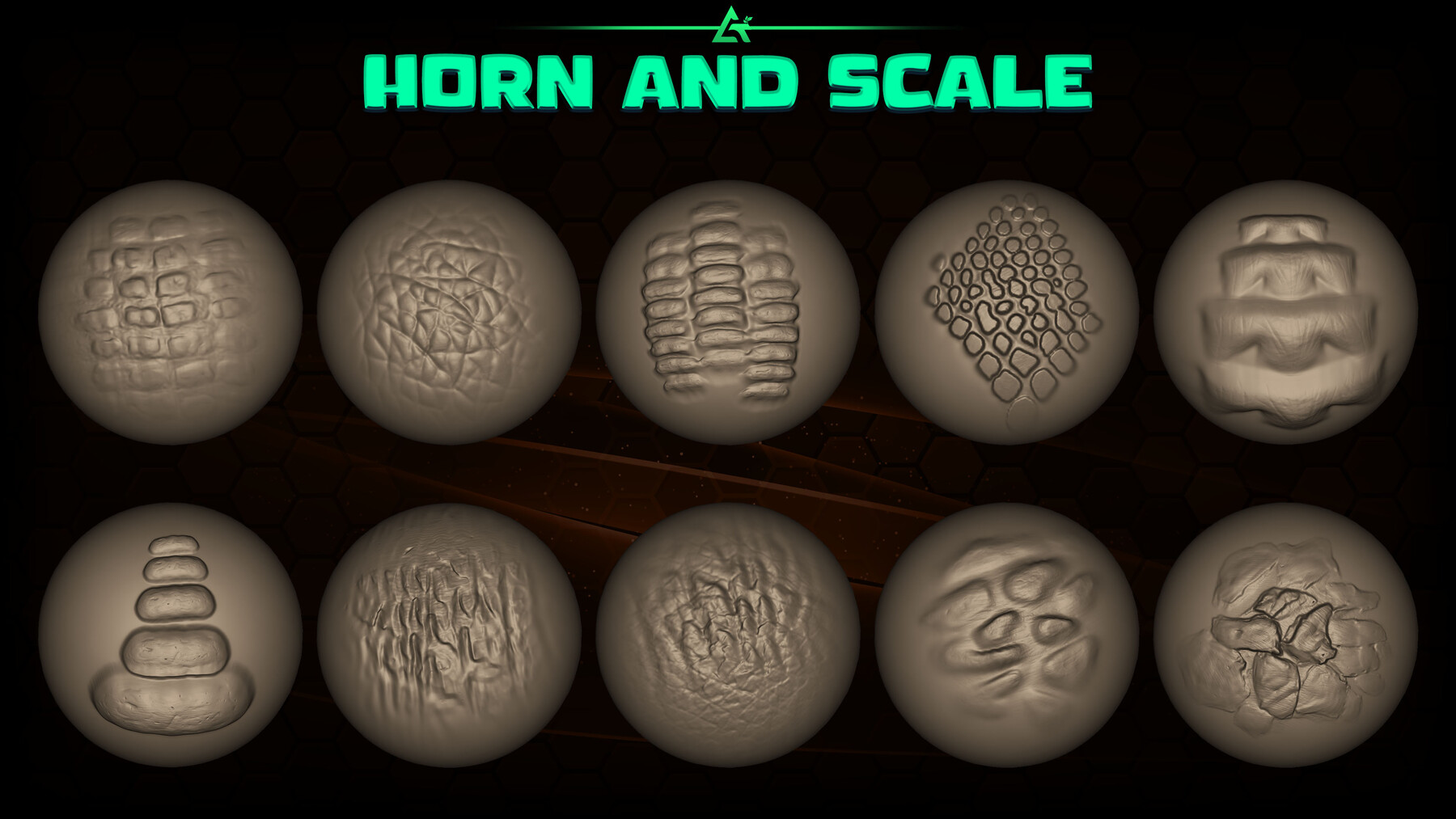 ArtStation 100 Horns and Scales VDM ZBrush Brush V2 Brushes