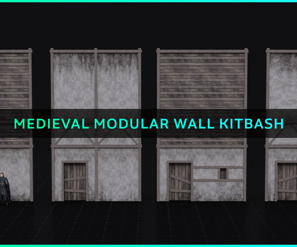 ArtStation - Medieval Modular Wall Free Sample