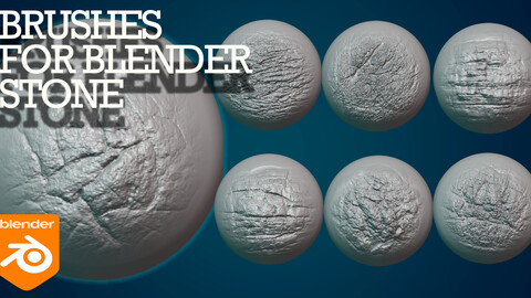 Package of 25 Blender Brushes -stone