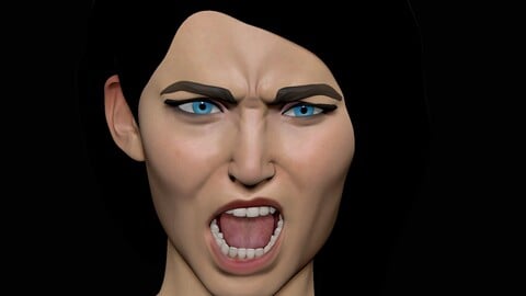 Female Head Basemesh Gesture4