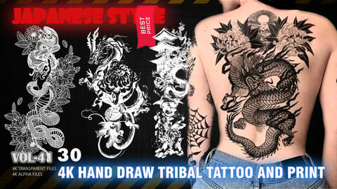 30 4K JAPANESE HAND DRAW TATTOO AND PRINT - VOL41 (part-2)
