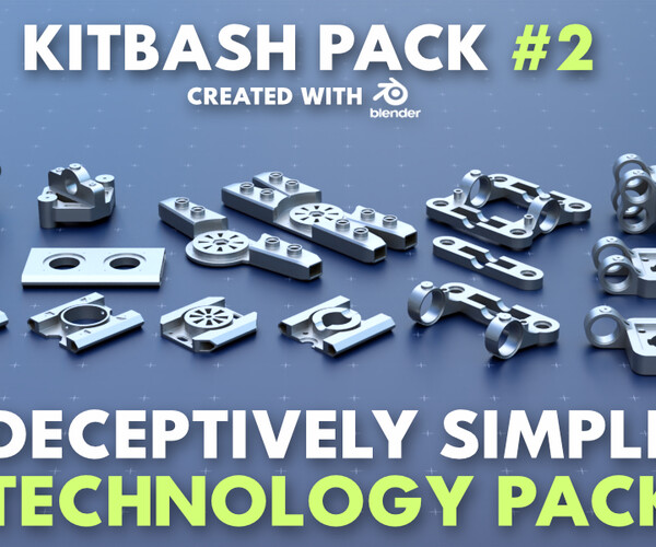 ArtStation - Simple Technology Kitbash Bundle #Mega_1 | Resources