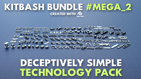 ArtStation - Simple Technology Kitbash Bundle #Mega_2 | Resources
