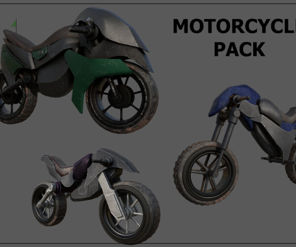 ArtStation MotorCycle Pack Game Assets