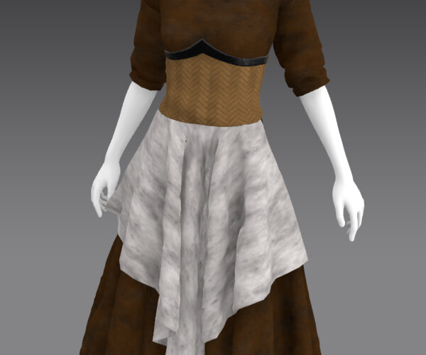 ArtStation - medieval commoner waitress dress | Resources