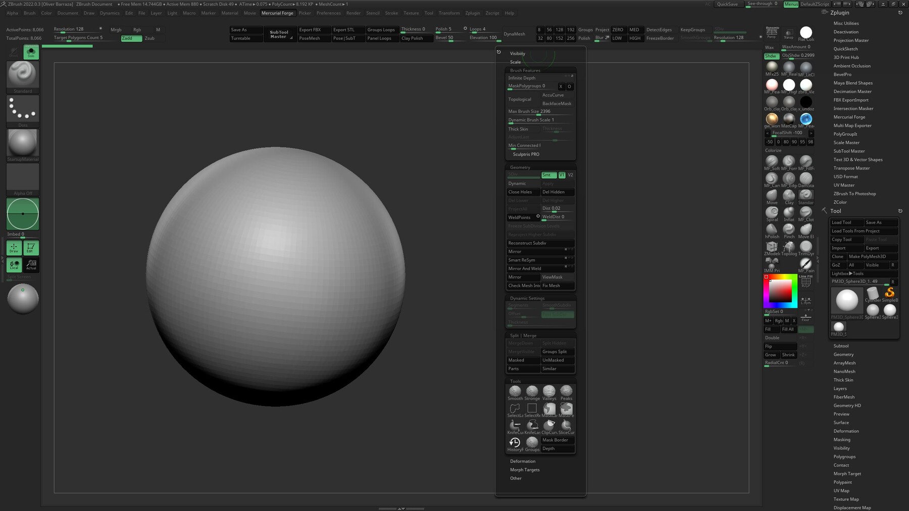 ArtStation Mercurial ZBrush Interface Resources