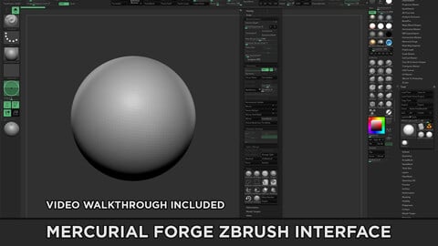 Mercurial Forge ZBrush Interface