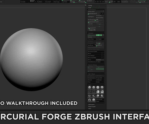 ArtStation - Mercurial Forge ZBrush Interface | Resources
