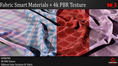 High-Detailed Fabric Smart Materials + 4K PBR Texture Vol_3