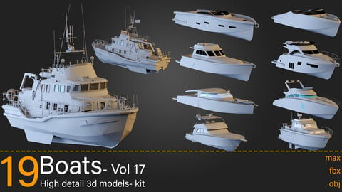 19- Boats- Vol 17- 3d models-max.fbx.obj