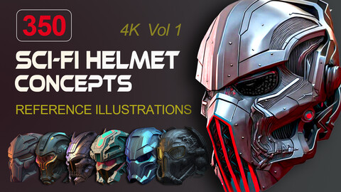 350 Sci-Fi Helmets [Reference Illustrations]_Vol 01