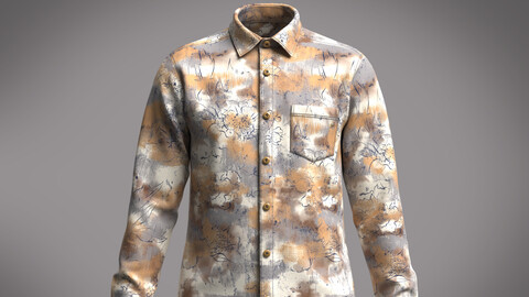 Men's Botanical camo Woven Shirt