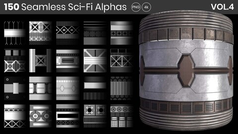 150 Seamless Sci-Fi Alphas Vol. 04