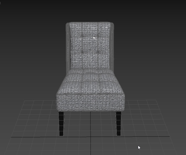 ArtStation - Tufted Accent Chair with Solid Wood Legs Chair 3D Model ...