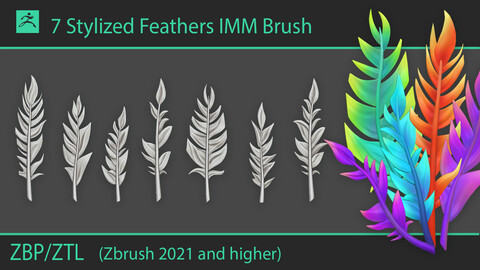 Stylized Feathers IMM Brushes