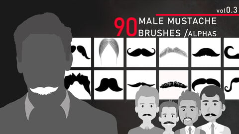 Male mustache brushes / alphas :
