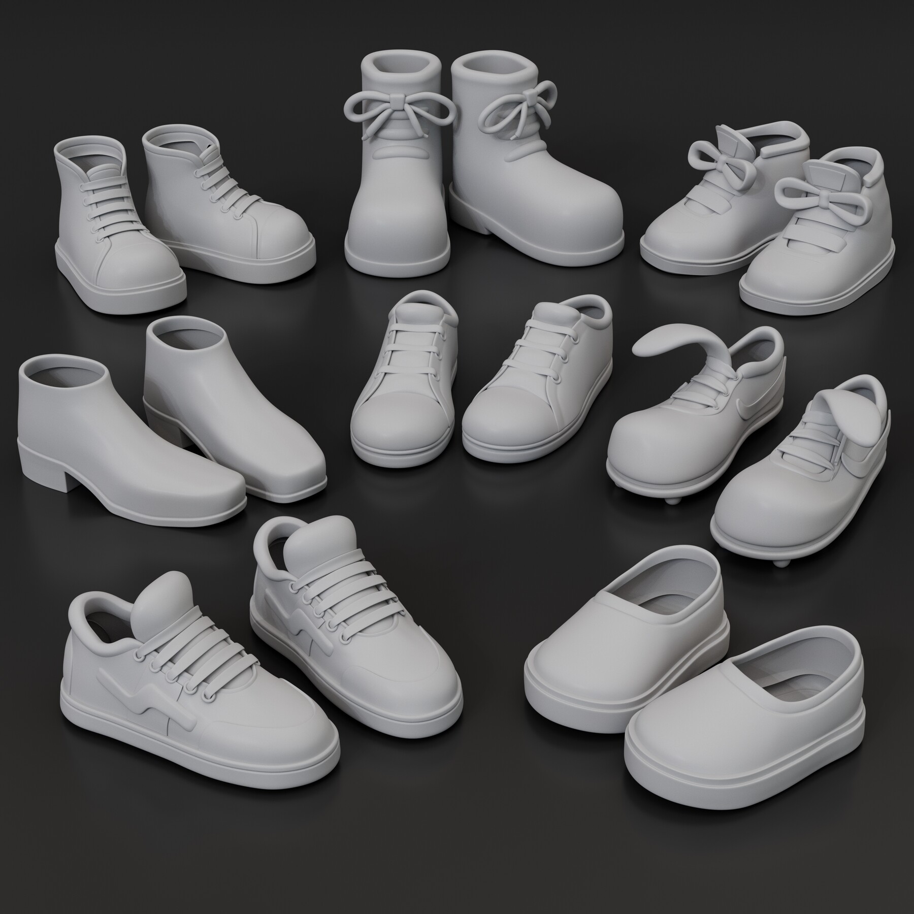 ArtStation - Pack Shoes Cartoon | Resources
