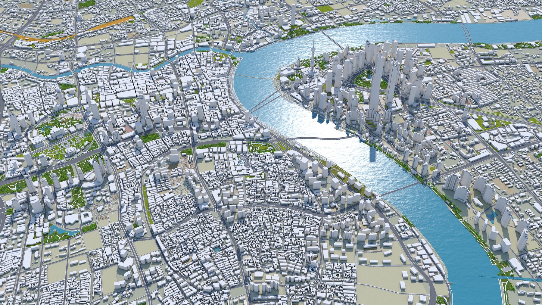city canal 3d model