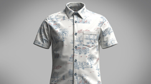 Men's Short Sleeve Printed Shirt