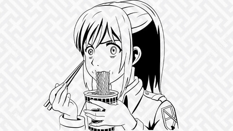 Sasha SVG / Ramen / SNK / Attack on Titan / Shingeki SVG