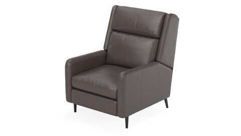 Pelle Leather Reclining Chair 3D Model