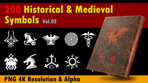 200 Historical & Medieval Symbols Alpha (Vol.2)