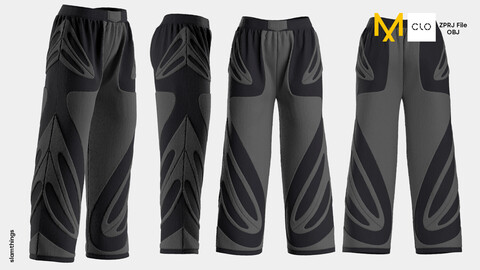 Streetwear Denim Pants #007 - Clo 3D / Marvelous Designer + OBJ / DIGITAL FASHION / HYPEBEAST / FUTURE FASHION