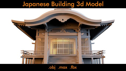 Japanese Building- 3d Model