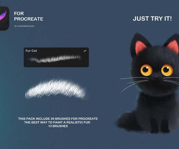 ArtStation FUR. Procreate brushes Brushes