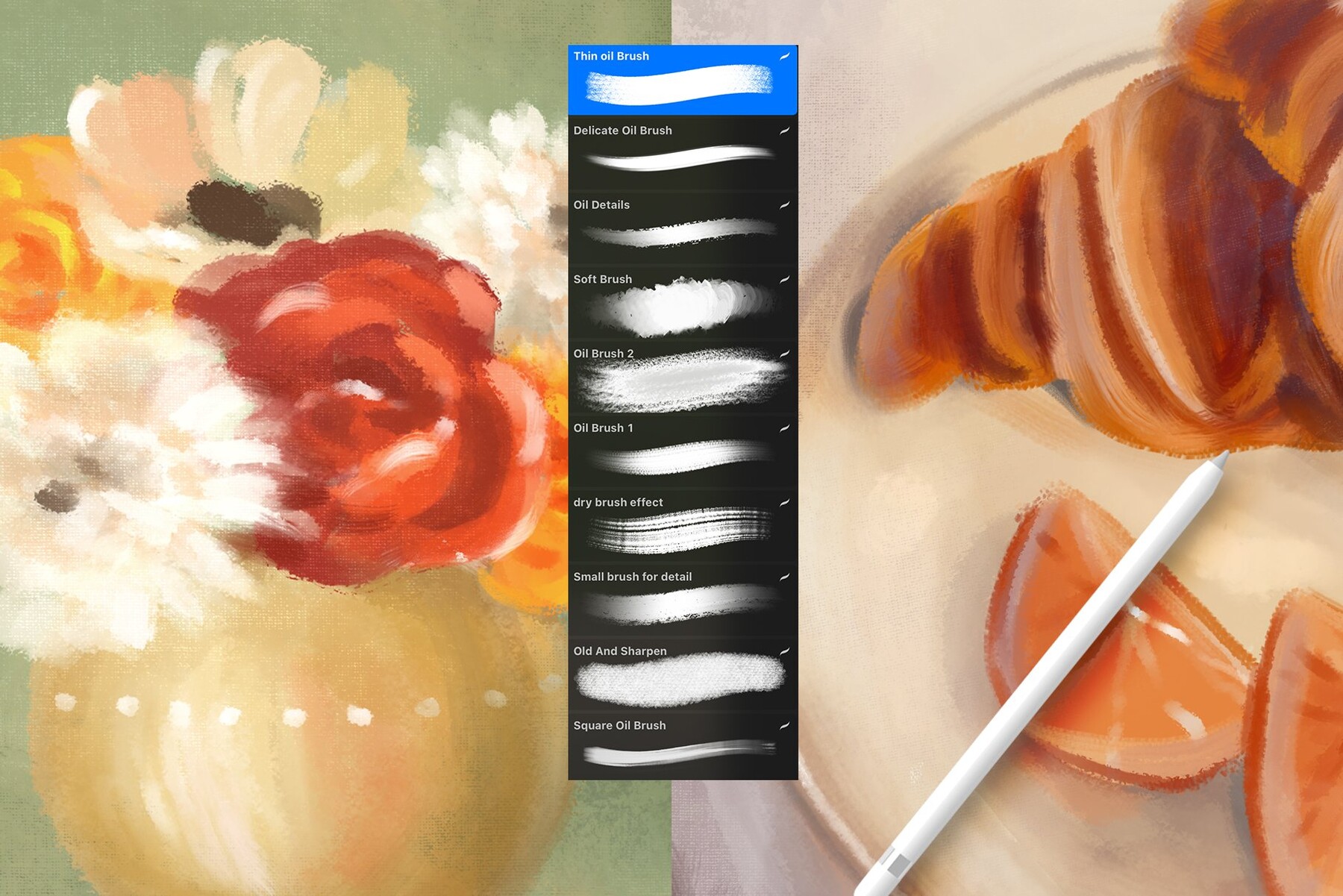 ArtStation VINTAGE OIL. Procreate brushes Brushes