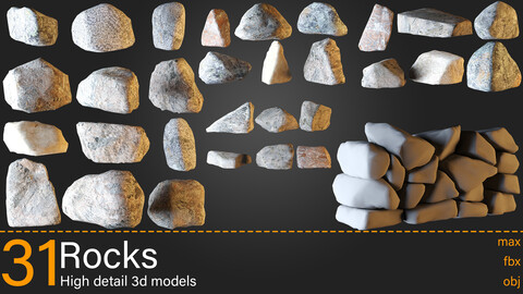 31 Rocks- 3d models-max.fbx.obj