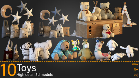 10 Toys- 3d models-max.fbx.obj