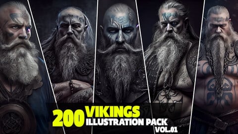 200 Viking Illustration Pack Vol.01