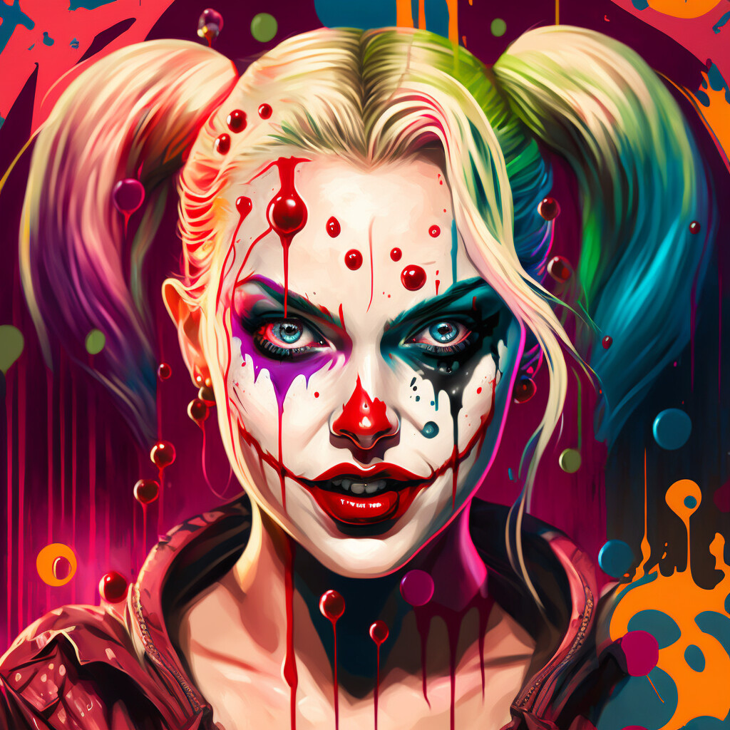 ArtStation - 6k Digital Print of The Queen of Clowns. Master of Jokers ...