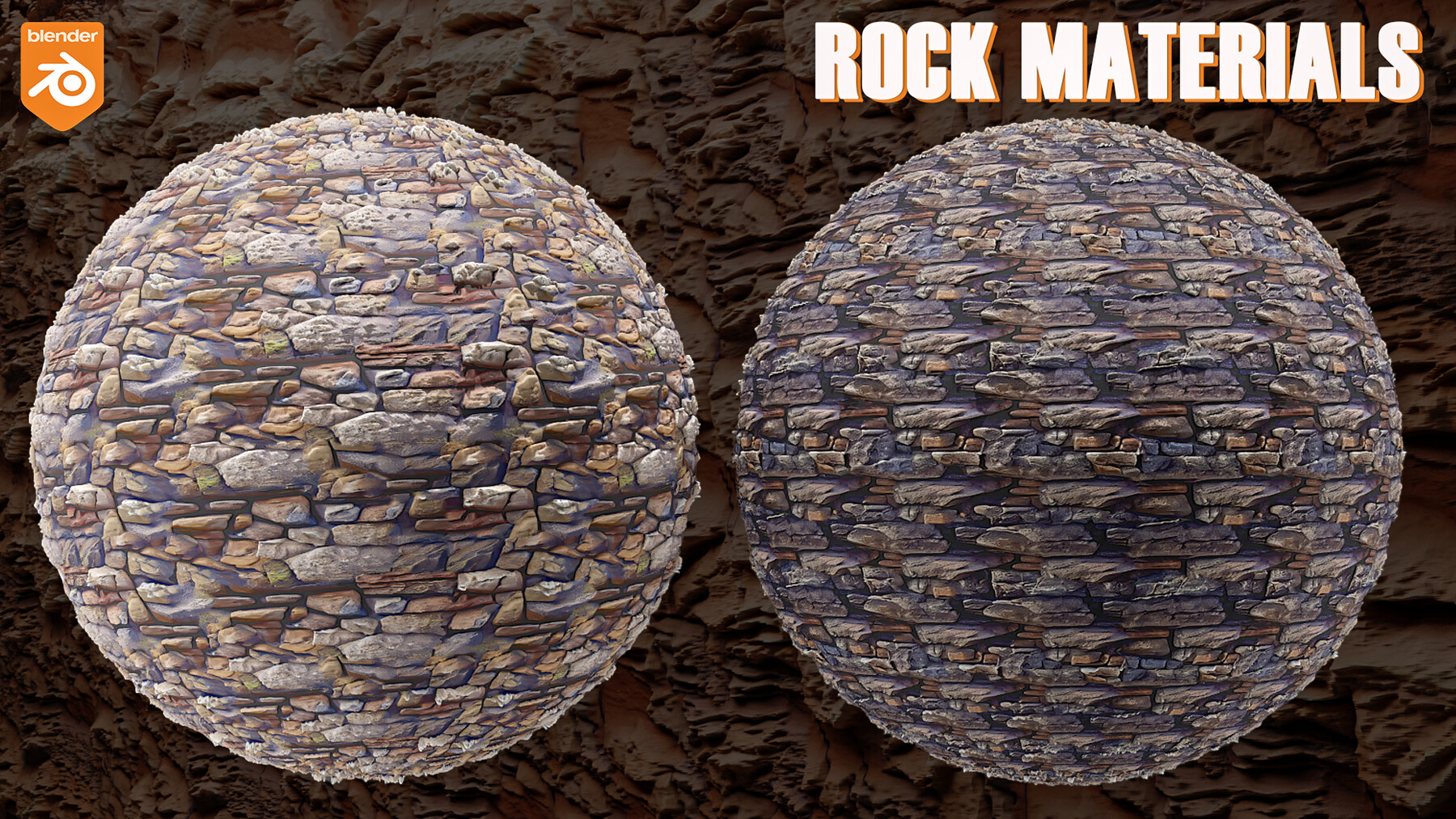 40+ Rock, Stone, Mountains Blender Materials (Cycles, Eevee) preview 3