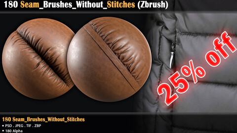 180 Seam_Brushes_Without_Stitches - Bundle |20% discount for 10 days|