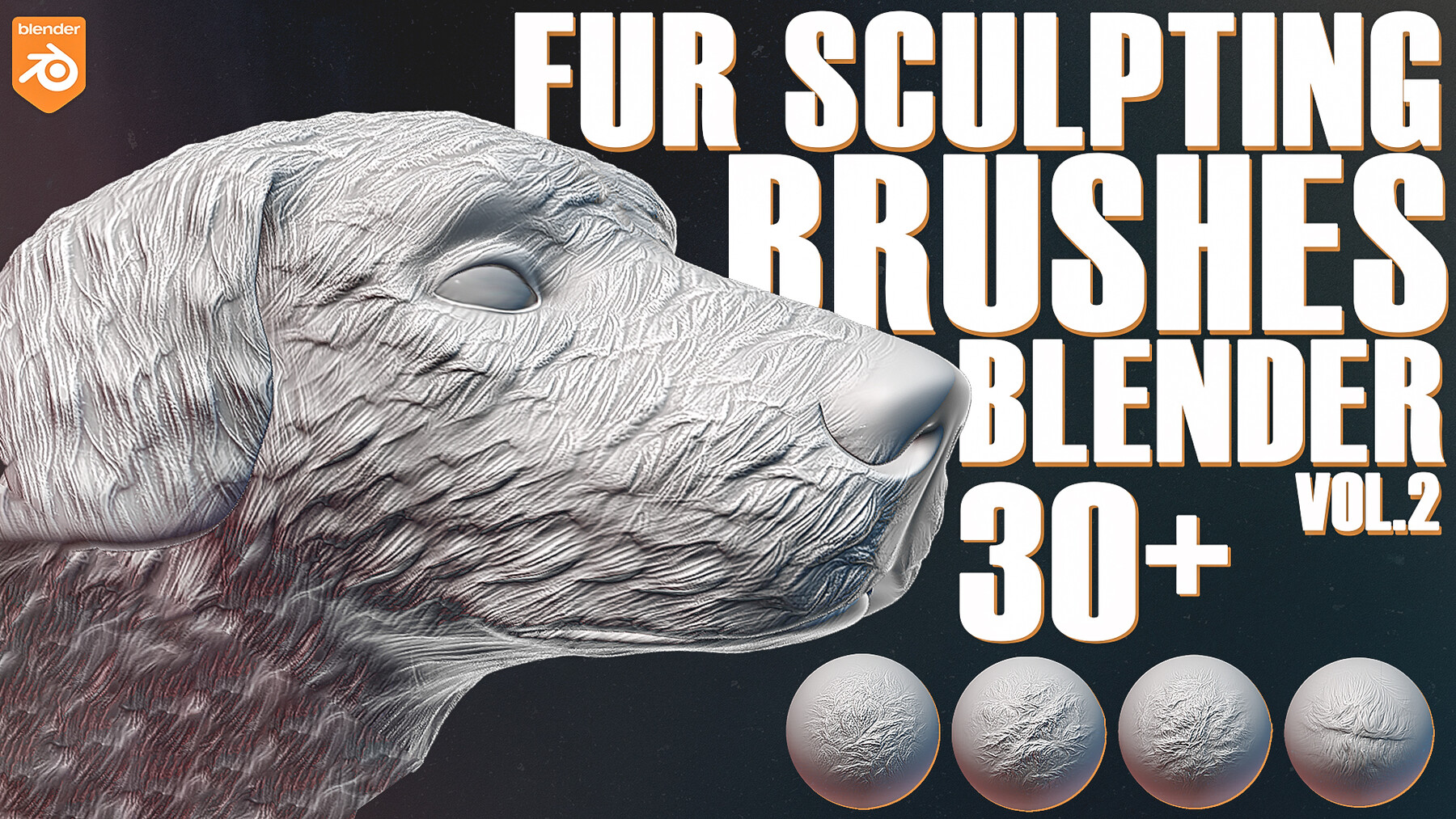 ArtStation Sculpting Fur And Hair Brushes For Blender Vol.2 Brushes