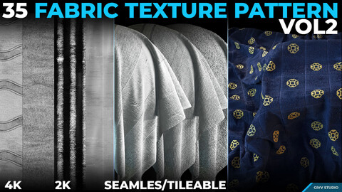 35 Fabric Texture Pattern Vol 2 (Tileable/Seamless/4k/2k)
