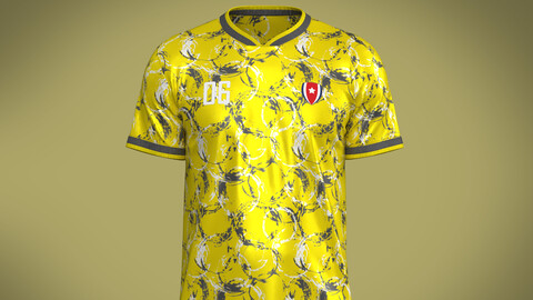 Soccer Yellow jersey Player-06