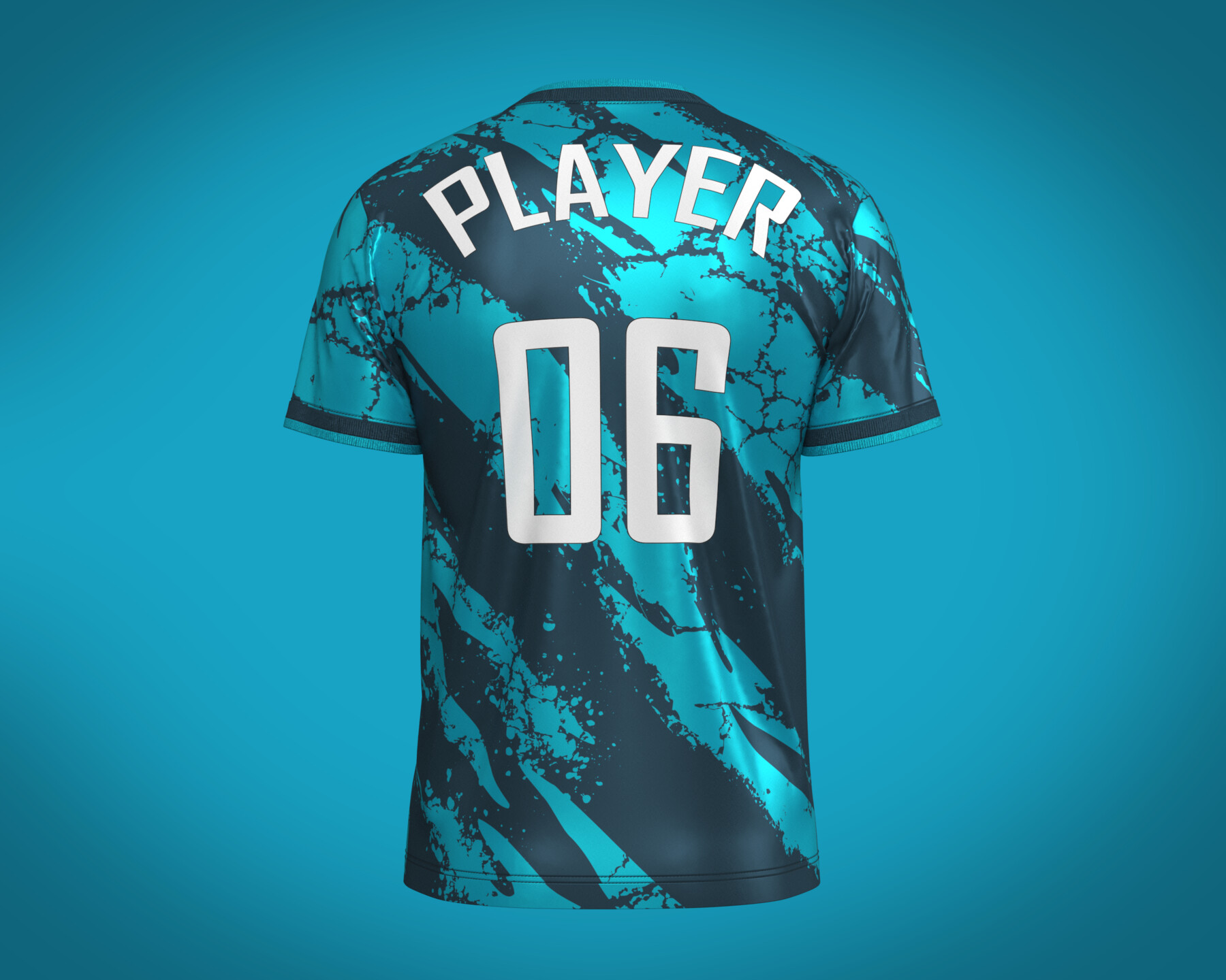 ArtStation - Soccer Dark Blue jersey Player-06