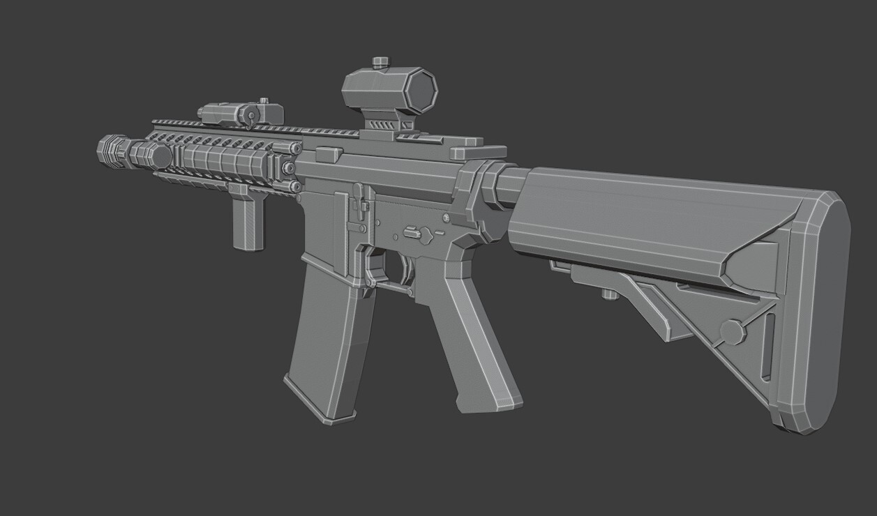 ArtStation - M4A1 Tactical Low Poly | Game Assets