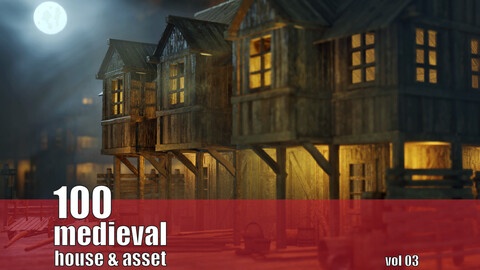 100+medieval house & asset pack vol 03