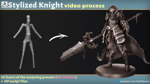 Stylized Knight | Video Process + Source Files