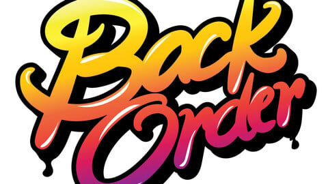 Freehand written characters, text "Back Order" Vector Illustrator