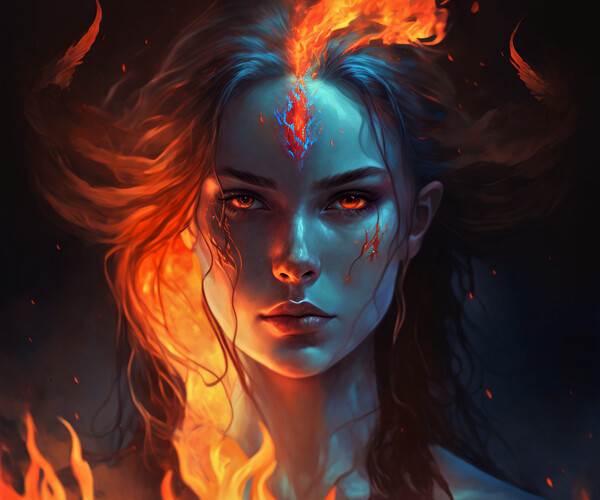 ArtStation - Ariess, Lady of the Flame | Artworks