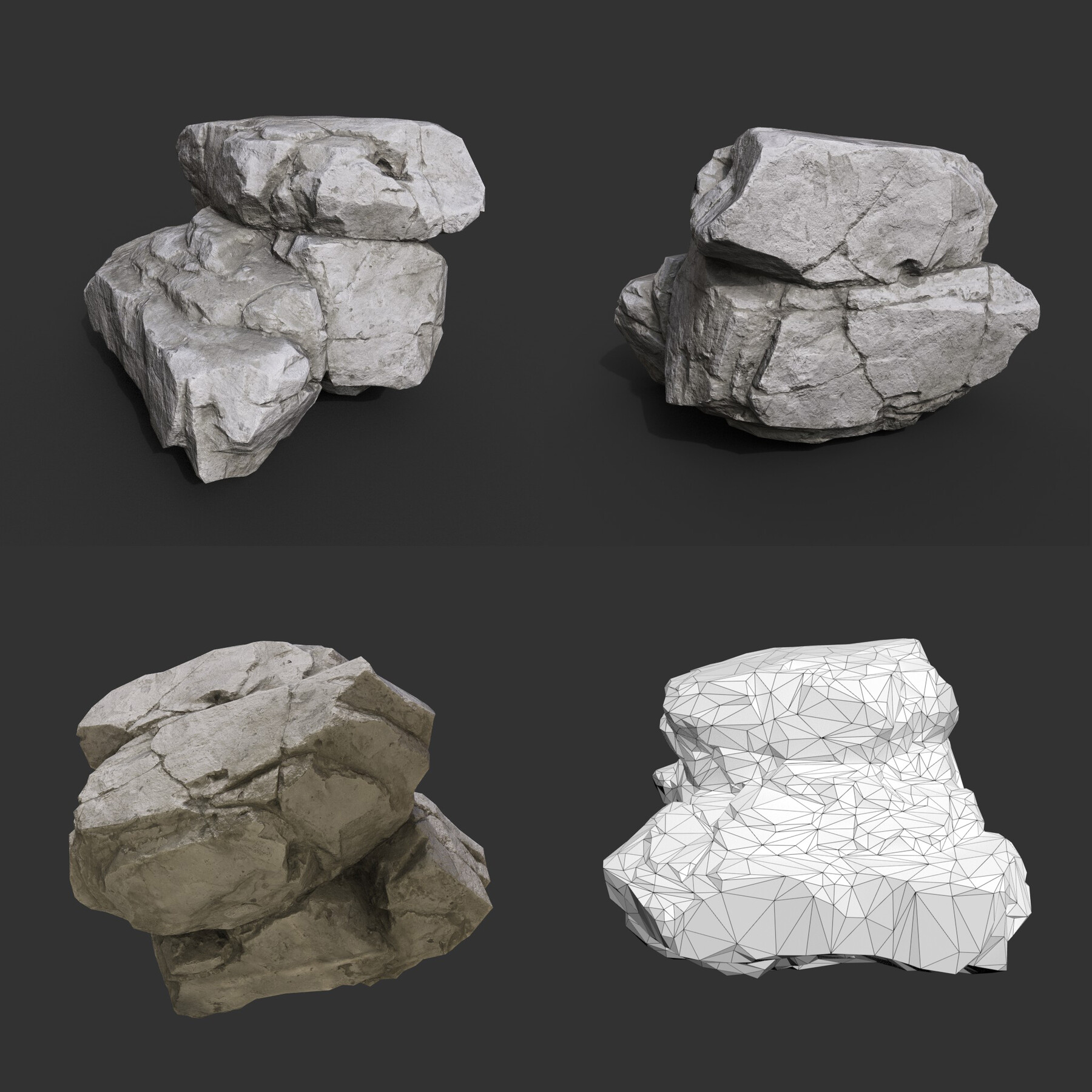 ArtStation - Gray Horizontal Rock Modular 221123 - Ultra HD 16K Texture ...