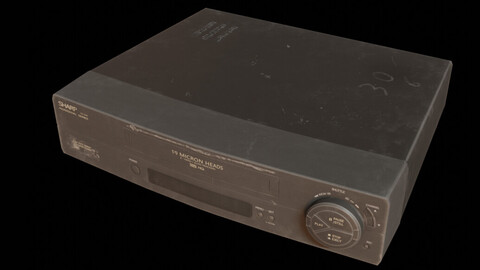 SHARP VHS Player Low-poly 3D model