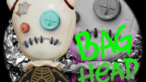 Halloween kids figurine set: Baghead