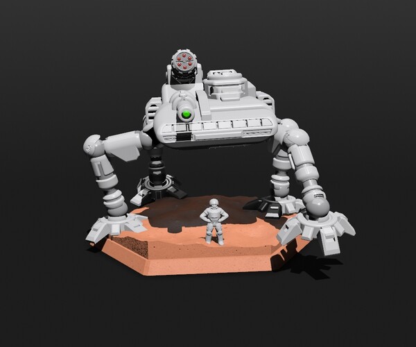 ArtStation Scorpion SCP1N Quad Mech Game Assets